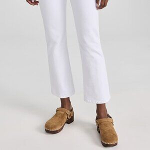 RE/DONE 70s Crop Boot Jeans, White, Size 27